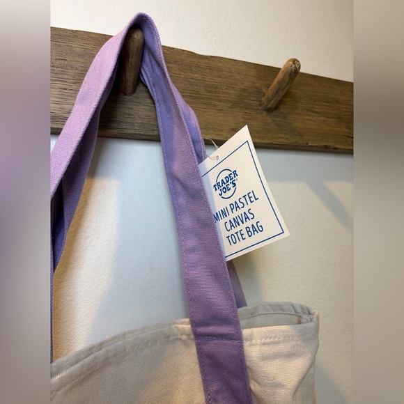 Trader Joe’s Mini Tote NWT lavender - Picture 2 of 3